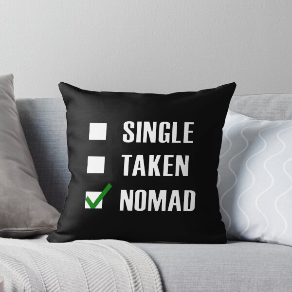 Artikelvorschau, Funny Essentials: Single Taken Nomad Grünes Kontrollkästchen - Schlankes weißes Typografie-Design (Dunkelmodus) entworfen und verkauft von Deegital18.