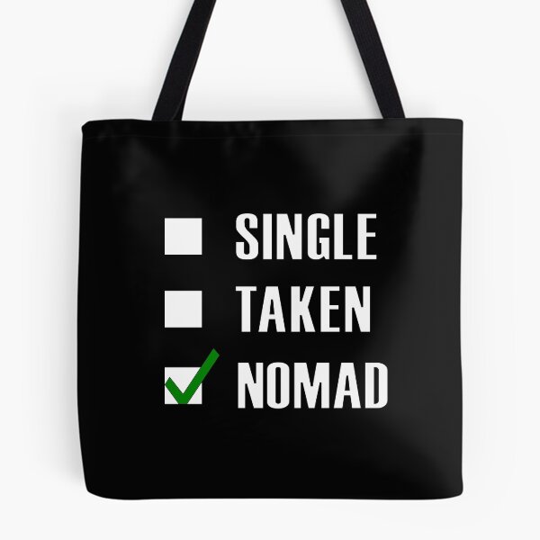 Item preview, Funny Essentials: Single Taken Nomad Green tick check box - Sleek white typography design (dark mode) designed and sold by Deegital18.