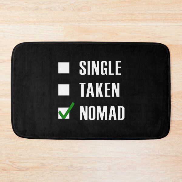 Item preview, Funny Essentials: Single Taken Nomad Green tick check box - Sleek white typography design (dark mode) designed and sold by Deegital18.