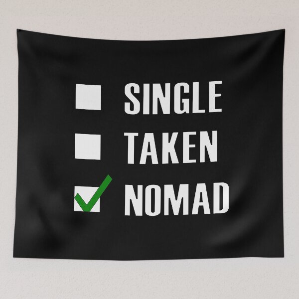 Item preview, Funny Essentials: Single Taken Nomad Green tick check box - Sleek white typography design (dark mode) designed and sold by Deegital18.