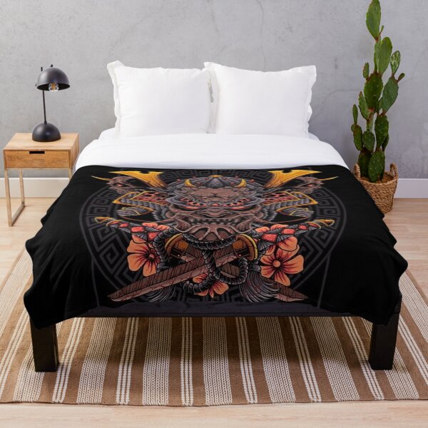 Japanese Oni Art BabyBee Throw Blanket