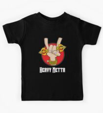 Heavy Metta - Dharma Metal horns (color) Kids Tee