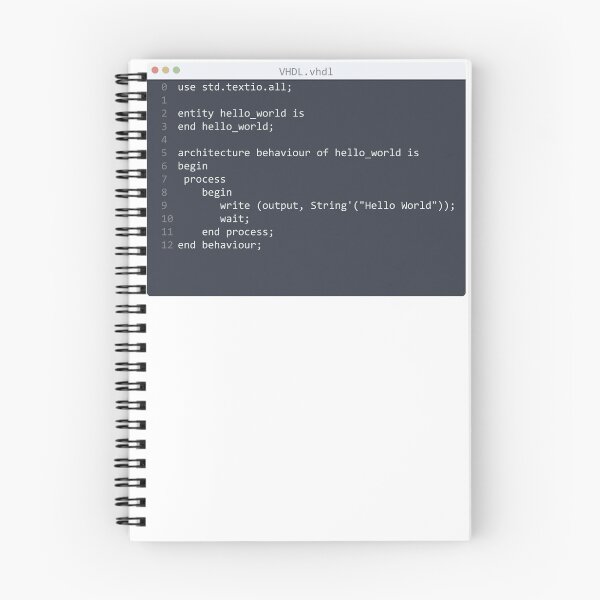 Item preview, . VHDL language Hello World program sample in editor window designed and sold by IuriiVlasenko.