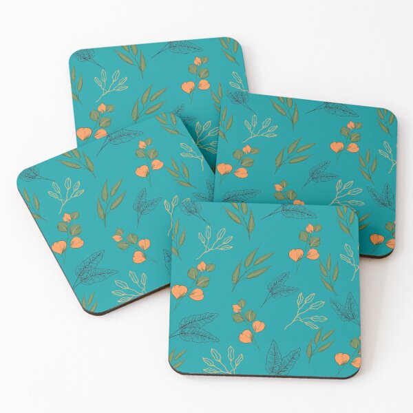 Item preview, Leaves on Blue Random Pattern designed and sold by ThePurpleFrog.