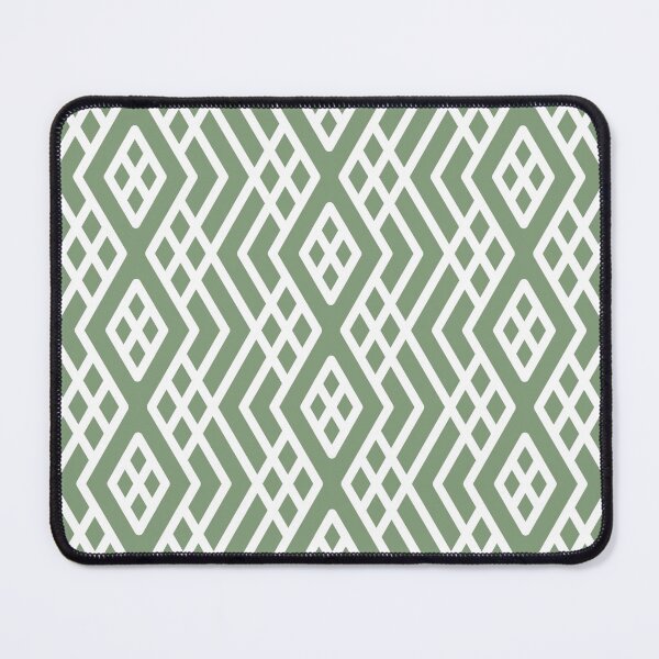 Item preview, Green and White Geometric Shape Mosaic Pattern Coordinates w/ Farrow & Ball 2022 Popular Color Breakfast Room Green 81 - Colour Trends - Trending Hue designed and sold by ColorOfTheYears.