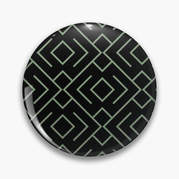 Item preview, Green and Black Shape Mosaic Pattern Coordinates w/ Farrow & Ball 2022 Popular Color Breakfast Room Green 81 - Colour Trends - Trending Hue designed and sold by ColorOfTheYears.