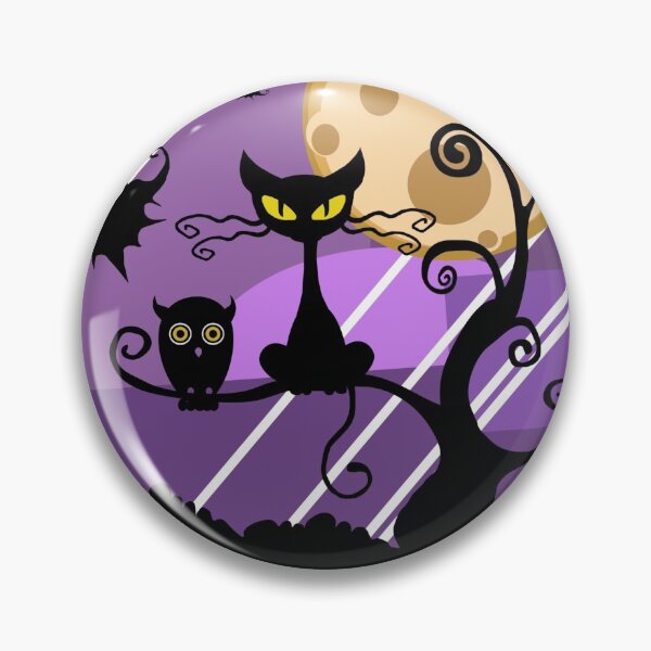 Item preview, Night Halloween Moon Cat Tree Outside Owl designed and sold by Apolinario76.