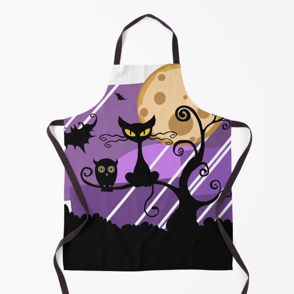 Item preview, Night Halloween Moon Cat Tree Outside Owl designed and sold by Apolinario76.