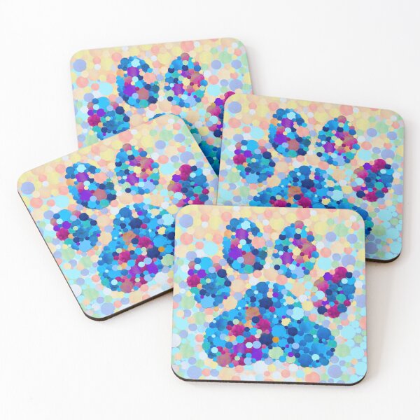 Item preview, Colorful Mosaic Paw Print Cute Dog And Cat Art designed and sold by Sharon Cummings Art.