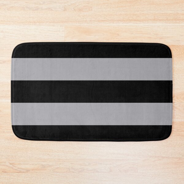 Item preview, Large BLACK and METALLIC SILVER GREY Horizontal STRIPES designed and sold by RachelMacht.
