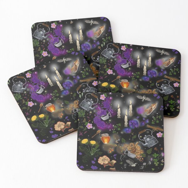 Item preview, Witches Brew Tea Cottagecore Pattern designed and sold by Shadowind.