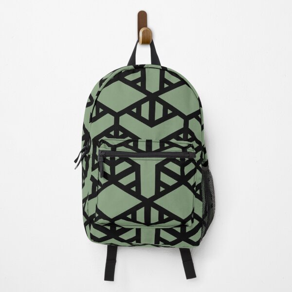 Item preview, Green and Black Geometric Shape Tile Pattern 2 Coordinates w/ Farrow & Ball 2022 Popular Color Breakfast Room Green 81 - Colour Trends - Trending Hue designed and sold by ColorOfTheYears.