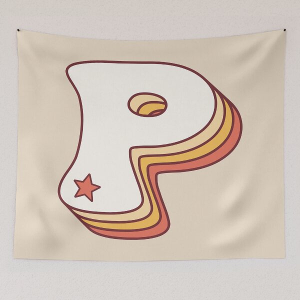 Item preview, Letter P Retro designed and sold by OkihanaShop.