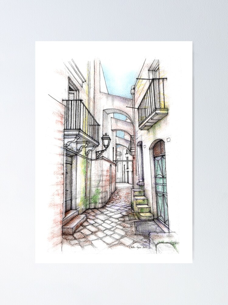 Thumbnail 2 of 3, Poster, Ceglie Messapica, Puglia, Italy designed and sold by matteo-sketcher.