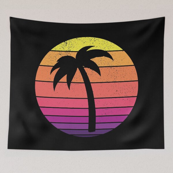 Item preview, Palm Tree Sunset Retro Vintage  designed and sold by FunFoxDesign.