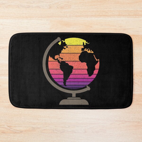 Item preview, Globe Earth Sunset Retro Vintage designed and sold by FunFoxDesign.