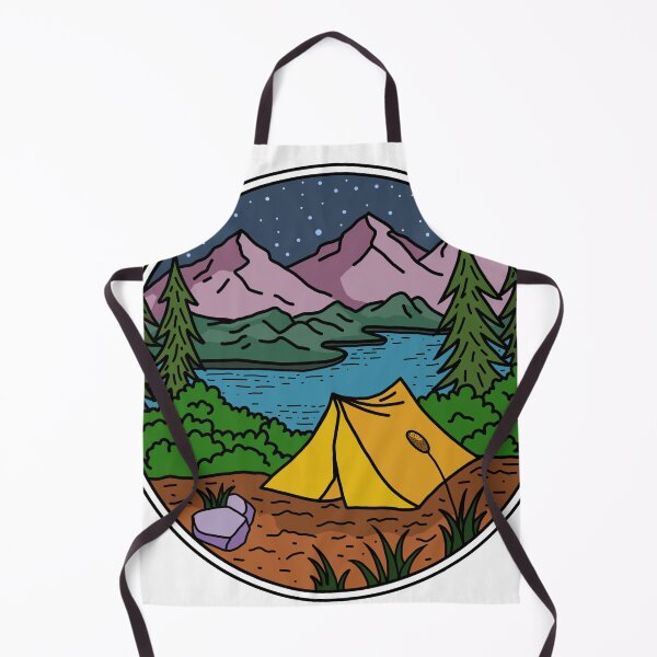 Item preview, Go Wild Camping Night Vintage Retro Monoline designed and sold by Chira23.