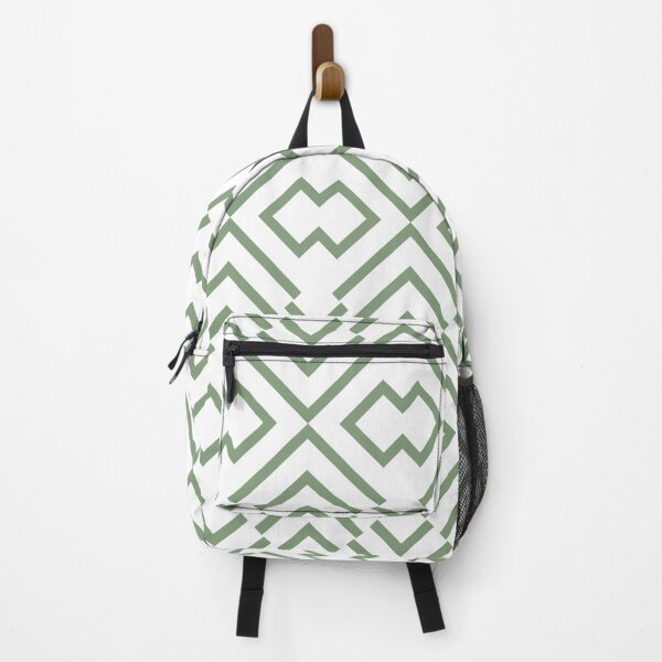 Item preview, Green and White Modern Art Deco Shape Pattern Coordinates w/ Farrow & Ball 2022 Popular Color Breakfast Room Green 81 - Colour Trends - Trending Hue designed and sold by ColorOfTheYears.