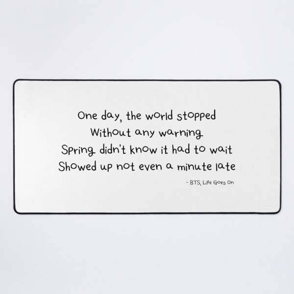 Item preview, BTS Life Goes On Lyrics Verse 1 (English - With Credit) designed and sold by Aooms123.