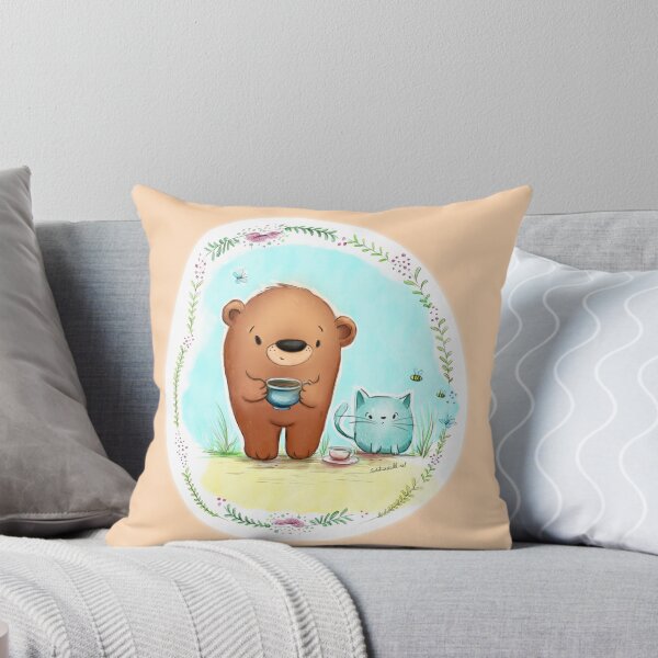 Item preview, Furry Friends - Coffee Bear & Confused Kitty designed and sold by Shadowspark Creations.