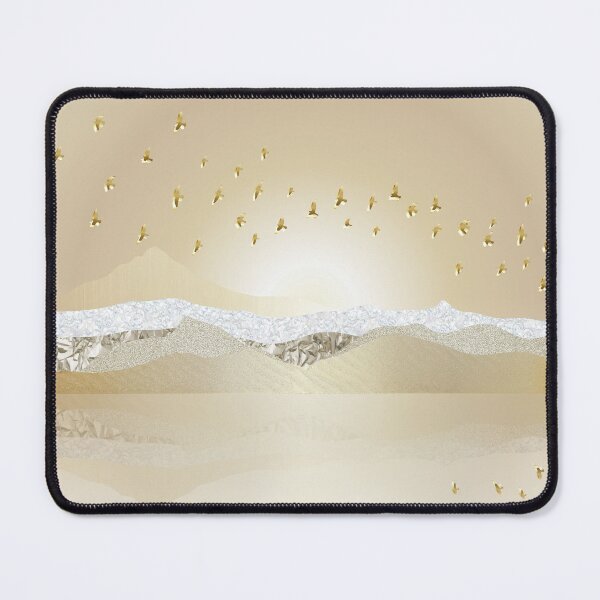 Item preview, White Gold Metallic Winter Sunset Reflection Landscape designed and sold by IZiets.