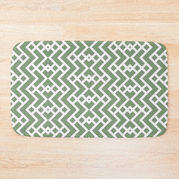 Item preview, Green and White Tessellation Line Pattern 25 Coordinates w/ Farrow & Ball 2022 Popular Color Breakfast Room Green 81 - Colour Trends - Trending Hue designed and sold by ColorOfTheYears.