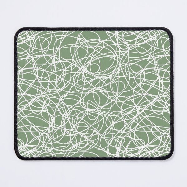 Item preview, Green and White Thick Scribble Mosaic Pattern designed and sold by ColorOfTheYears.