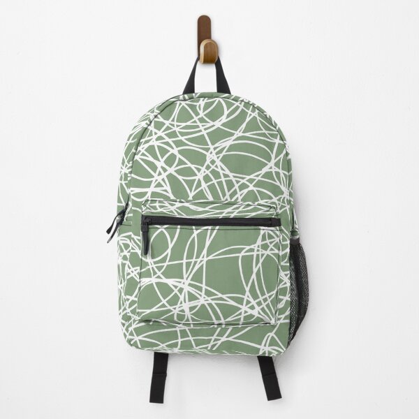 Item preview, Green and White Thick Scribble Mosaic Pattern designed and sold by ColorOfTheYears.