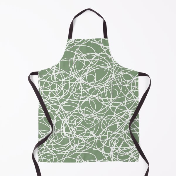 Item preview, Green and White Thick Scribble Mosaic Pattern designed and sold by ColorOfTheYears.