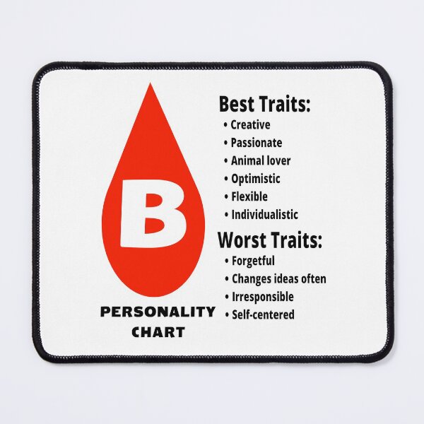 Item preview, Bloodtype B Japanese Personality Chart designed and sold by Aooms123.
