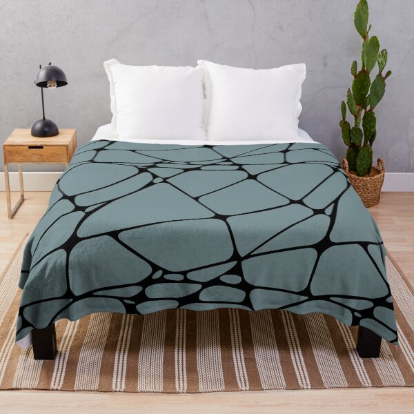 Item preview, Black and Blue Abstract Mosaic Pattern 1 Coordinates w/ Farrow & Ball 2022 Popular Color Stone Blue 86 - Colour Trends - Trending Hue designed and sold by ColorOfTheYears.