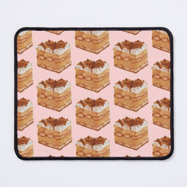 Item preview, Tiramisu watercolour illustration (blue background) designed and sold by tifft.