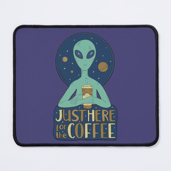 Item preview, Cool Alien Drinking Coffee designed and sold by GrimButterfly.