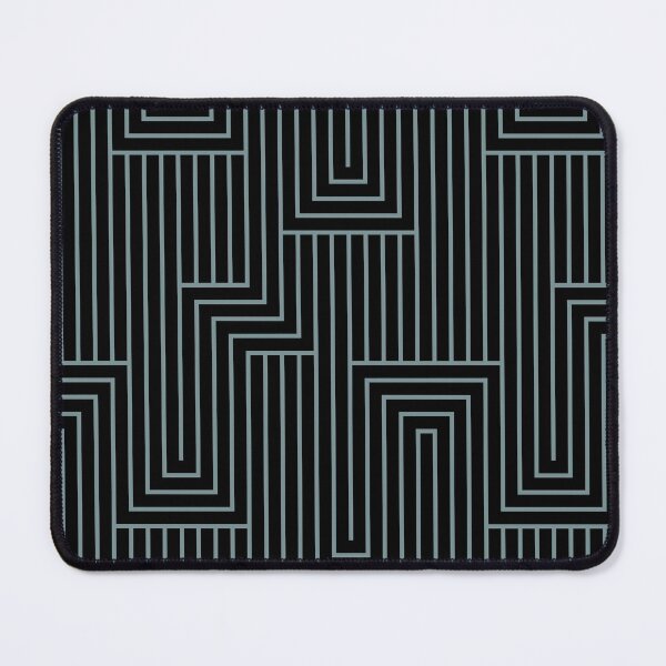 Item preview, Black and Blue Art Deco Line Pattern 2 Coordinates w/ Farrow & Ball 2022 Popular Color Stone Blue 86 - Colour Trends - Trending Hue designed and sold by ColorOfTheYears.