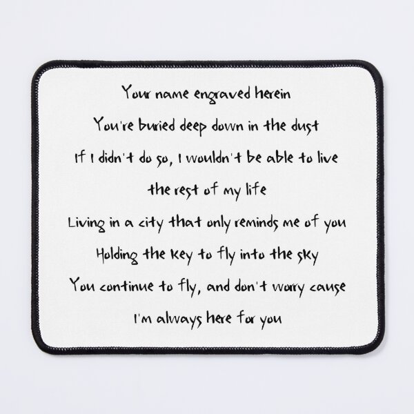 Item preview, Your Name Engraved Herein Handwritten Lyrics - Chorus 2 (English) designed and sold by Aooms123.