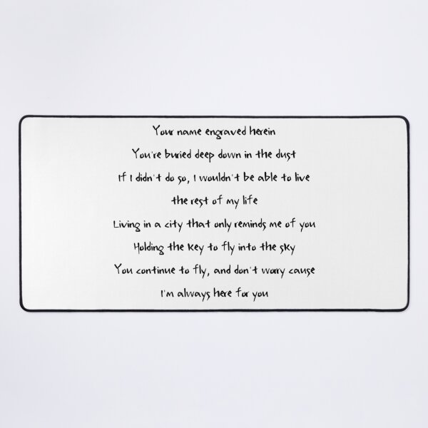 Item preview, Your Name Engraved Herein Handwritten Lyrics - Chorus 2 (English) designed and sold by Aooms123.