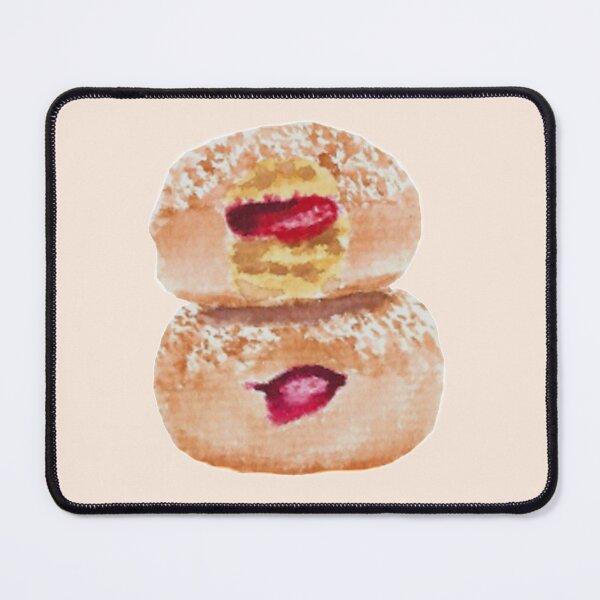 Item preview, Jelly donut watercolour illustration (green colour background) designed and sold by tifft.