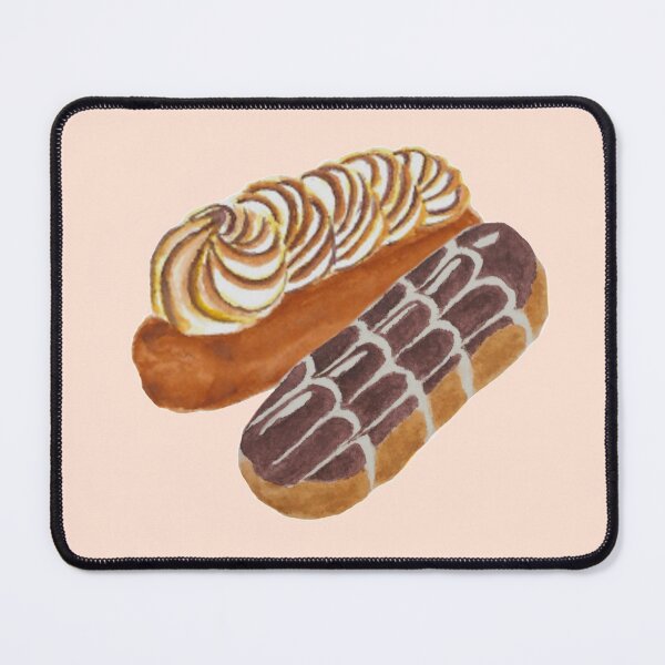 Item preview, Éclairs pastry watercolour illustration (White background) designed and sold by tifft.