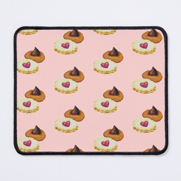 Item preview, Linzer and chocolate kiss cookies watercolour illustration (white background) designed and sold by tifft.