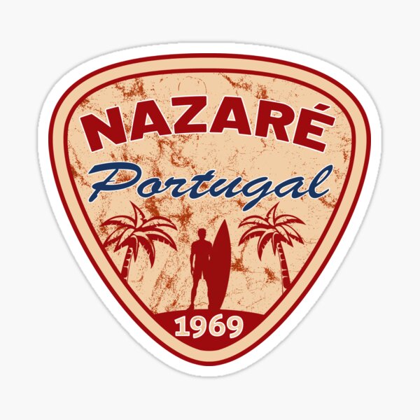 Artikel-Vorschau von Nazare Portugal Strand Surfen Surfer Surf, designt und verkauft von DESTINATIONS DECAL.