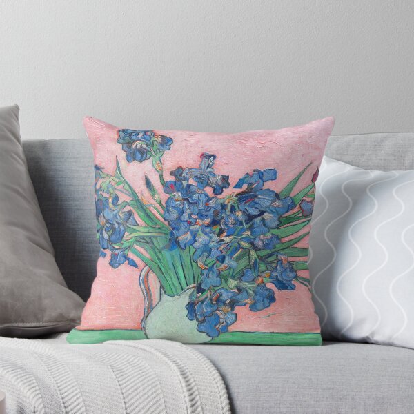 Item preview, Van Gogh Irises in Vase Pink Background designed and sold by Vicky Brago-Mitchell®.