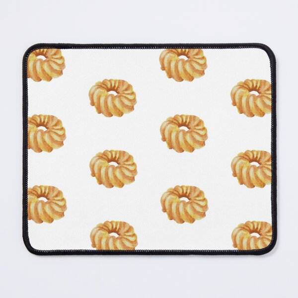 Item preview, Honey Cruller Donut watercolour illustration (blue colour background) designed and sold by tifft.