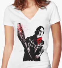 Negan Women's Fitted V-Neck T-Shirt