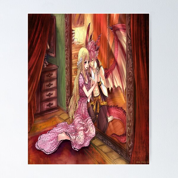 Japanese Anime FAIRY TAIL Poster Natsu Dragneel and Lucy Painting Wall Art  Home Decoration Bar Kawaii