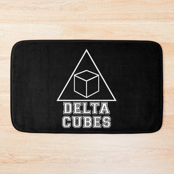 Artikelvorschau, Delta Cubes Frat Logo (Weiß auf Schwarz) entworfen und verkauft von Dr-Mysterio101.