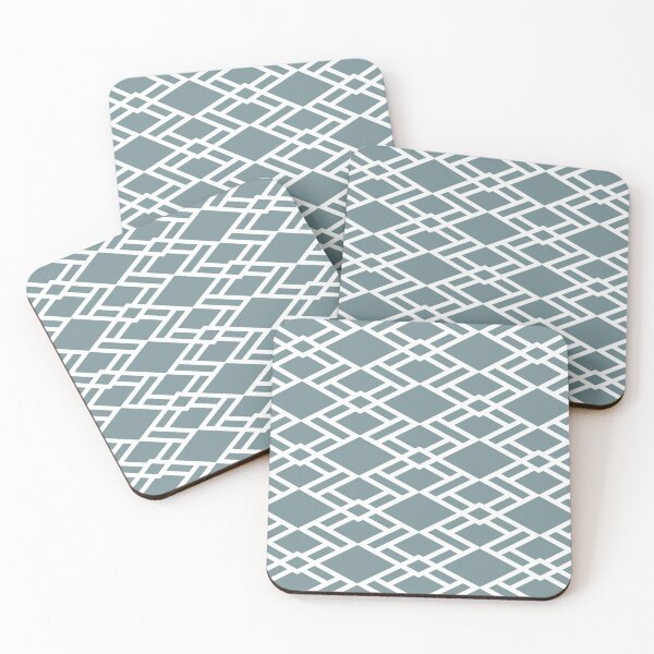 Item preview, Blue and White Diamond Shape Tile Pattern Coordinates w/ Farrow & Ball 2022 Popular Color Stone Blue 86 - Colour Trends - Trending Hue designed and sold by ColorOfTheYears.