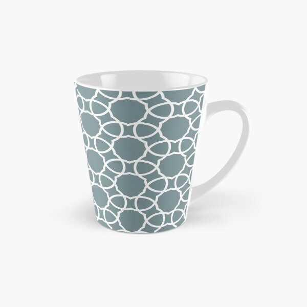 Item preview, Blue and White Petal Shape Tile Pattern Coordinates w/ Farrow & Ball 2022 Popular Color Stone Blue 86 - Colour Trends - Trending Hue designed and sold by ColorOfTheYears.