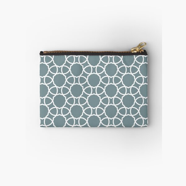 Item preview, Blue and White Petal Shape Tile Pattern Coordinates w/ Farrow & Ball 2022 Popular Color Stone Blue 86 - Colour Trends - Trending Hue designed and sold by ColorOfTheYears.