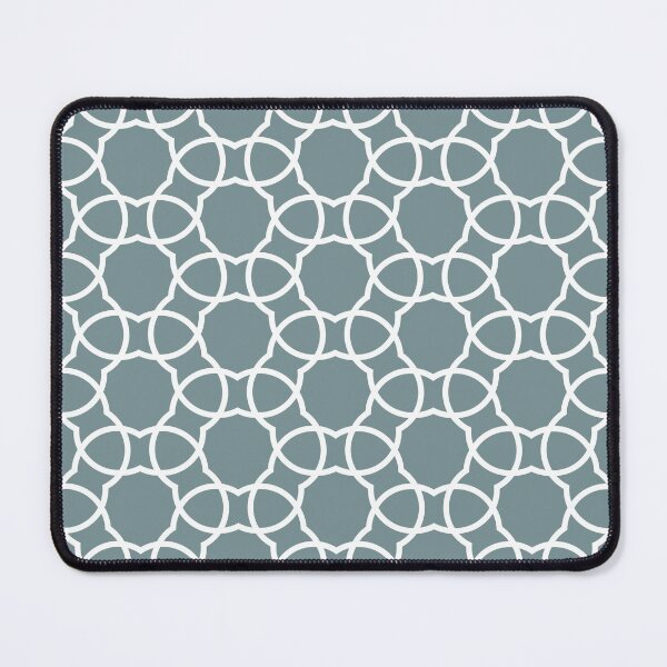 Item preview, Blue and White Petal Shape Tile Pattern Coordinates w/ Farrow & Ball 2022 Popular Color Stone Blue 86 - Colour Trends - Trending Hue designed and sold by ColorOfTheYears.