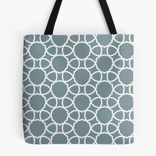Item preview, Blue and White Petal Shape Tile Pattern Coordinates w/ Farrow & Ball 2022 Popular Color Stone Blue 86 - Colour Trends - Trending Hue designed and sold by ColorOfTheYears.